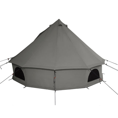Gray tent with a white background