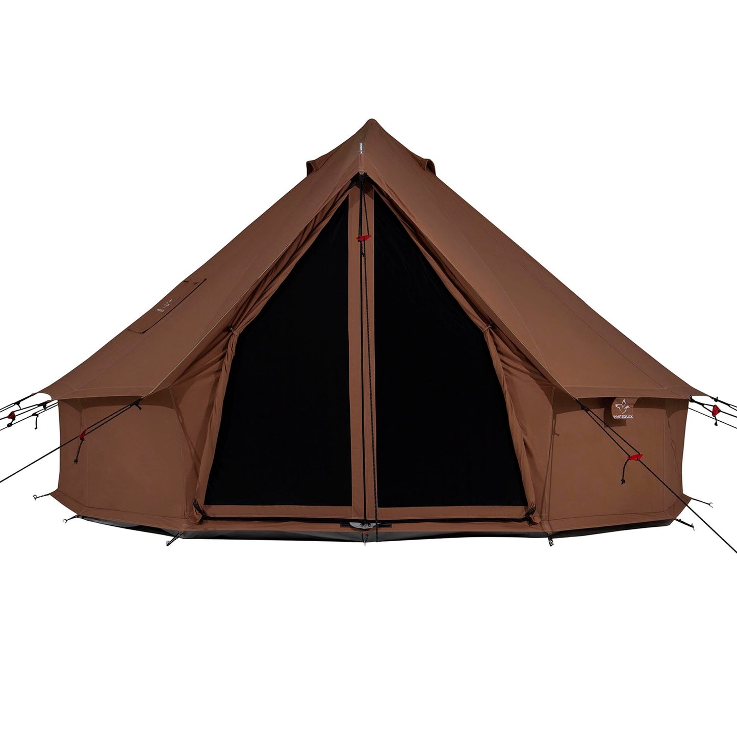 Brown camping tent on a white background