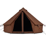 Brown camping tent on a white background
