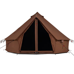Brown camping tent on a white background