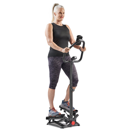 Sunny Health & Fitness Smart Stair Stepper Machine with Handlebar