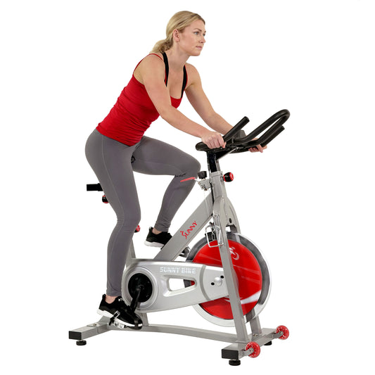 Sunny Health & Fitness Pro II Indoor Cycling Bike with Device Mount and Advanced Display