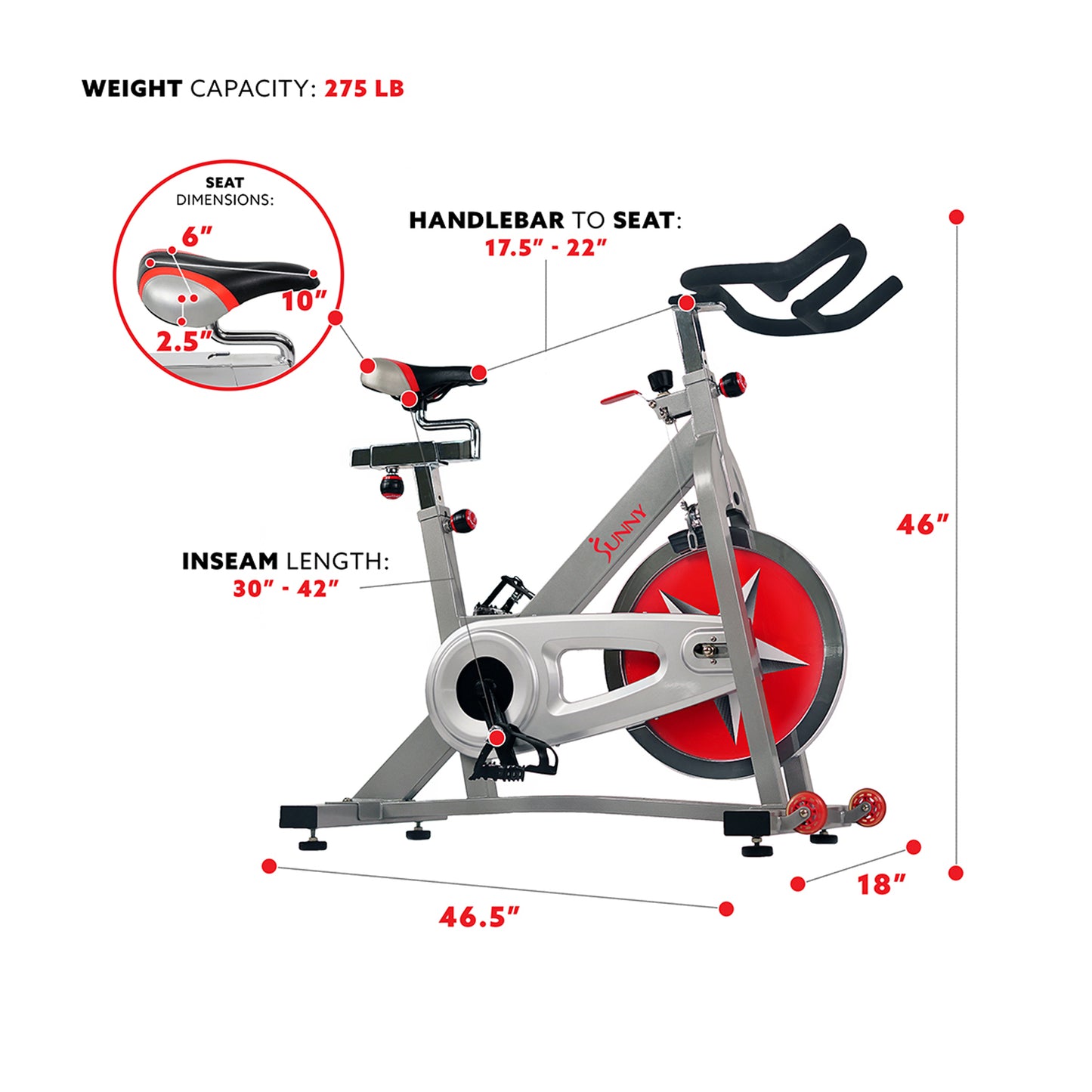 Sunny Health & Fitness Pro Indoor Cycling Bike