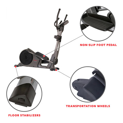 Sunny Health & Fitness Pre-Programmed Elliptical Trainer