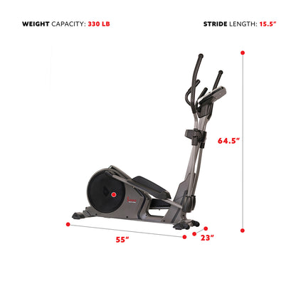 Sunny Health & Fitness Pre-Programmed Elliptical Trainer