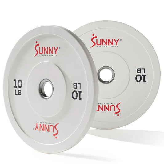 Sunny Health & Fitness Elite 2-inch Rubber Olympic Weight Plates