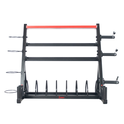 Sunny Health & Fitness All-In-One Weights Storage Rack Stand