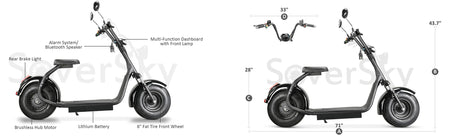 SoverSky SL01 2000W Off-Road Fat Tire Electric Scooter