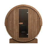 SaunaLife Model E6 Outdoor Barrel Sauna Kit – Ergo Series, Up to 3 Persons, Thermo-Spruce