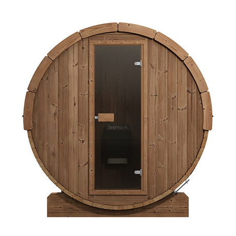SaunaLife Model E6 Outdoor Barrel Sauna Kit – Ergo Series, Up to 3 Persons, Thermo-Spruce