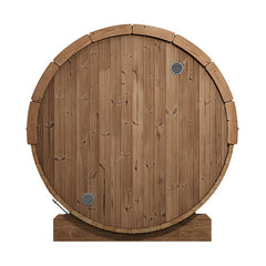 SaunaLife Model E6 Outdoor Barrel Sauna Kit – Ergo Series, Up to 3 Persons, Thermo-Spruce