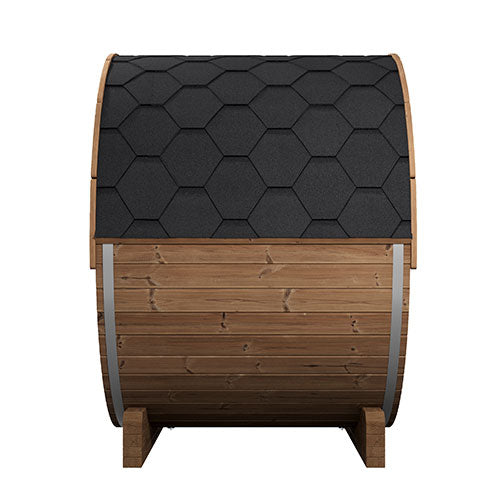 SaunaLife Model E6 Outdoor Barrel Sauna Kit – Ergo Series, Up to 3 Persons, Thermo-Spruce