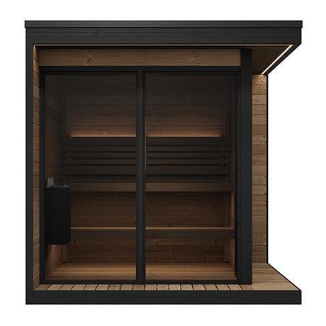 SaunaLife Model GL6 Outdoor Sauna Kit – Garden Luxury Series, Up to 6 Persons, Thermo-Spruce