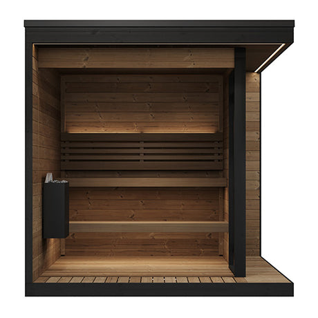 SaunaLife Model GL6 Outdoor Sauna Kit – Garden Luxury Series, Up to 6 Persons, Thermo-Spruce