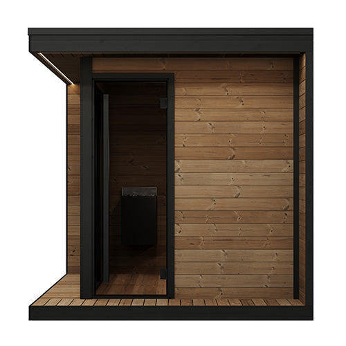 SaunaLife Model GL6 Outdoor Sauna Kit – Garden Luxury Series, Up to 6 Persons, Thermo-Spruce