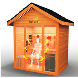 Medical Saunas Nature 9 Plus Hybrid Outdoor Sauna (Six Person)