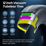 12-inch tubeless fat tires on SoverSky M3P for grip and comfort

