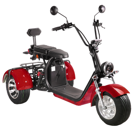 SoverSky T7.1/T7.2 Electric Fat Tire Trike – 2 kW Motor, Up to 25 mph, 70-Mile Range