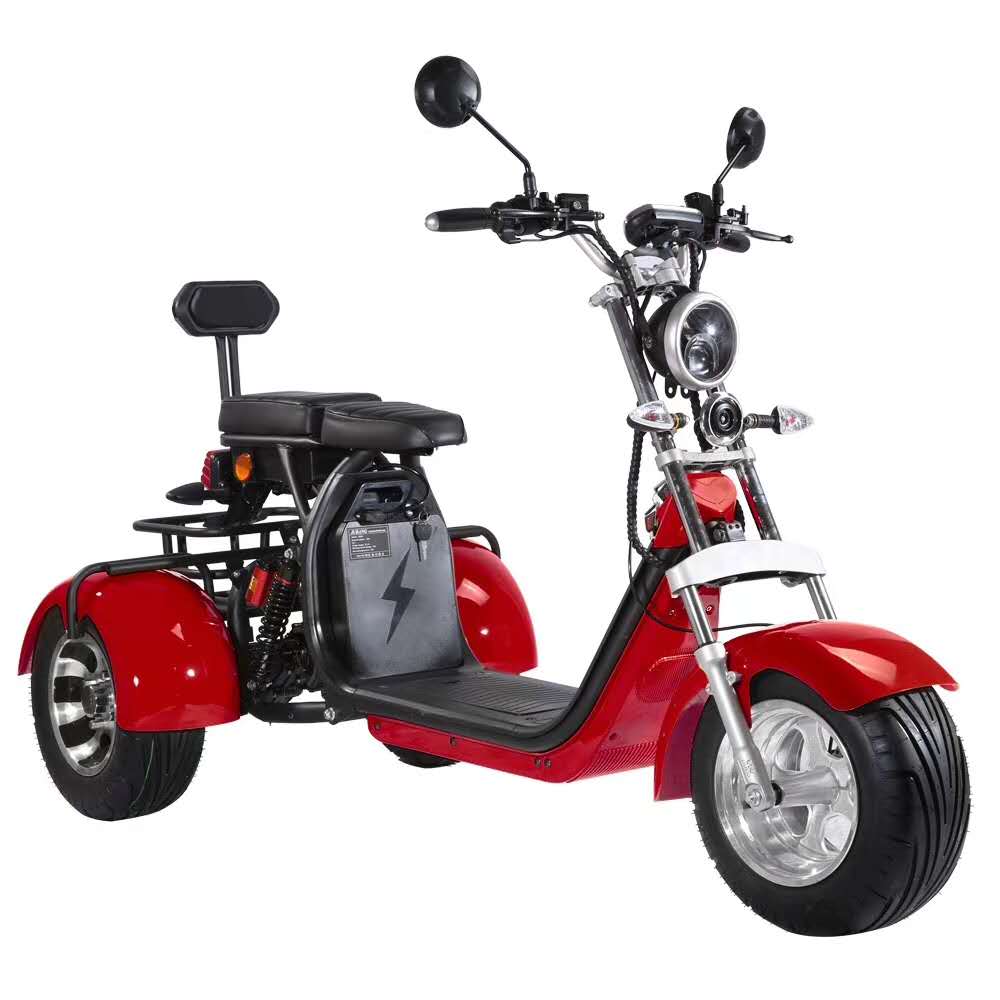 "SoverSky T7.1/T7.2 electric trike on city street with fat tires"  

