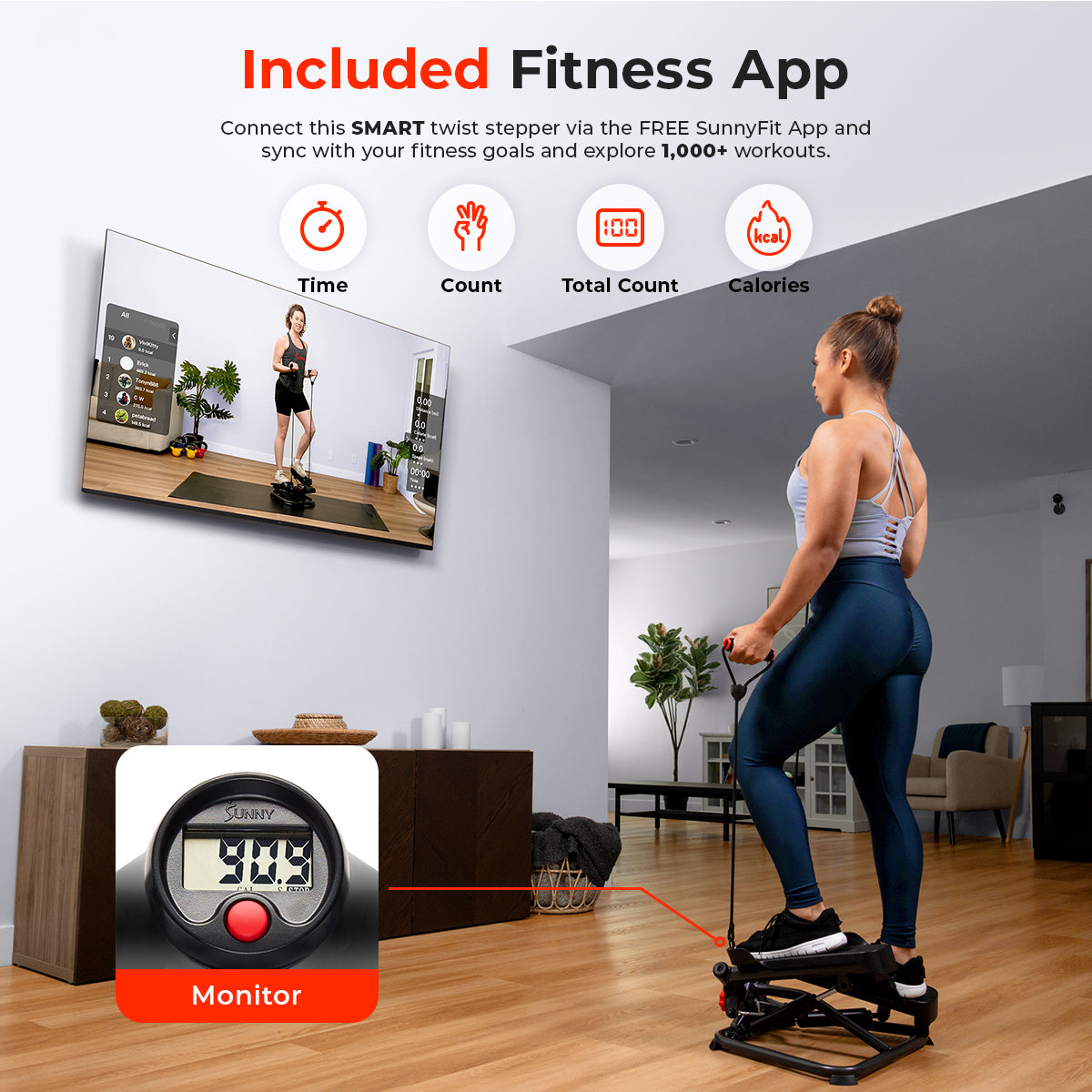 Sunny Health & Fitness Smart Twist Stepper Machine