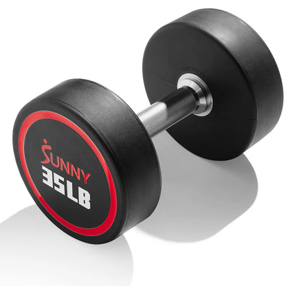 Sunny Health & Fitness Signature Style Polyurethane Round Dumbbell