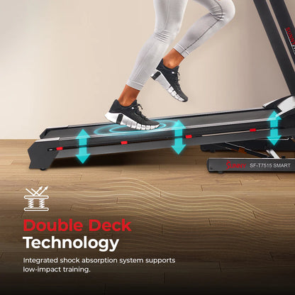 Sunny Health & Fitness Premium Smart Treadmill with Auto Incline