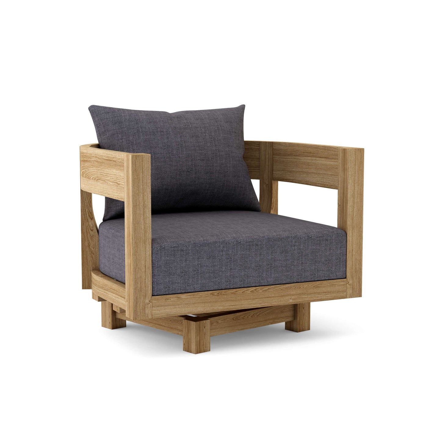 Anderson Coronado Deep Seating Swivel Armchair – Solid Teak with 360° Rotation (DS-308)