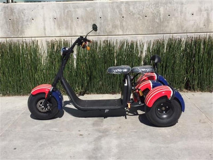 SoverSky T7.0 Electric Fat Tire Trike Scooter – 2000 W, 60 V 20 Ah (Up to 35 mi Range)