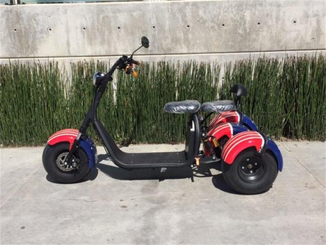 SoverSky T7.0 Electric Fat Tire Trike Scooter – 2000 W, 60 V 20 Ah (Up to 35 mi Range)