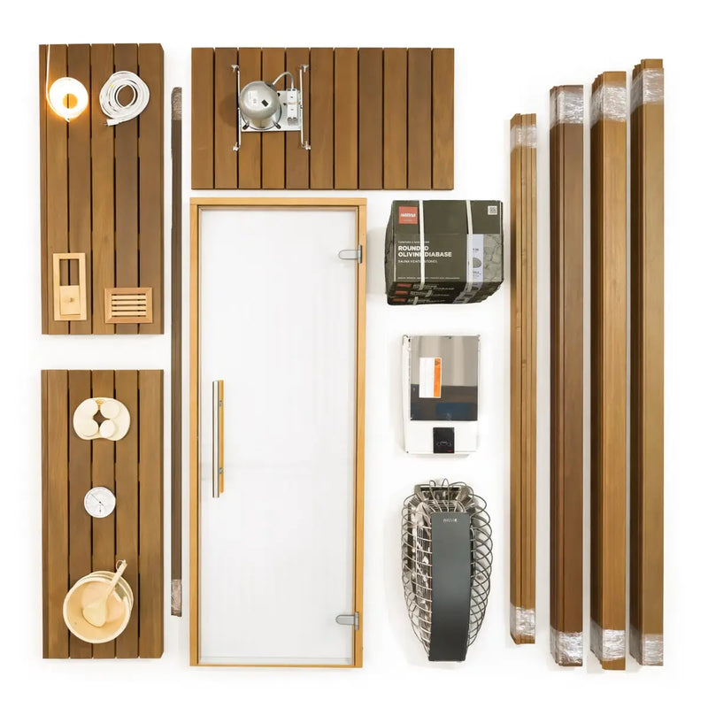 Carbon Smart™ 3' x 4' x 8' Thermo Poplar Indoor Sauna Room Kit