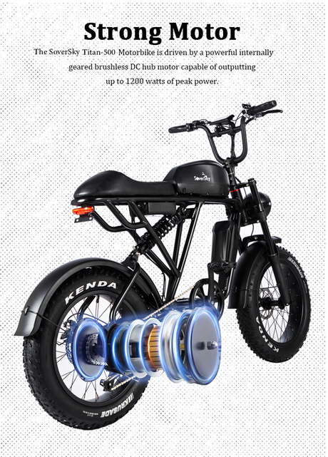 SoverSky Titan 500 Electric Fat Tire Bike – Shimano 7-Speed, 35-Mile Range