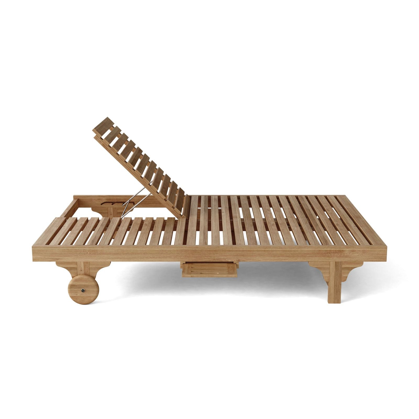 Wooden lounge chair on a white background