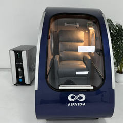 Airvida Elite 1.3–2.0 ATA Hard Shell Sitting Hyperbaric Chamber — Stainless Steel Wellness System