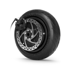 Electric scooter with tubeless tires and dual brakes