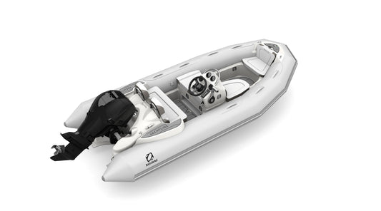 "Zodiac Yachtline 400 with Neoprene/Hypalon tubes and boarding ladder"