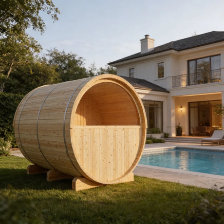 Vassa Finnish Barrel Sauna with WiFi Heater - Finnish Sauna Builders