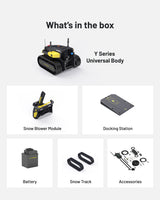 Yarbo Snow Blower robot snow removal working at night