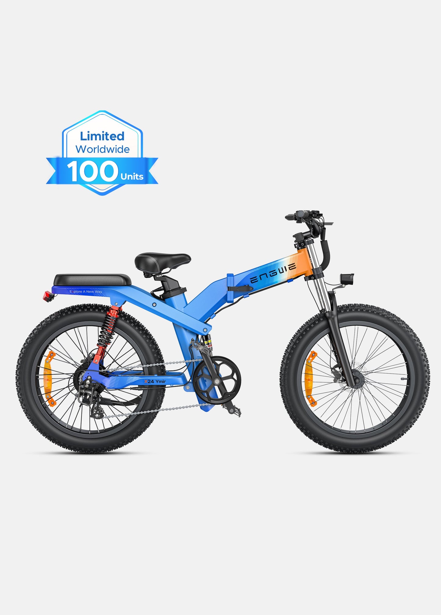 Engwe X24 Electric Bike - 1200W Fat Tire, Triple Suspension, 93 Miles