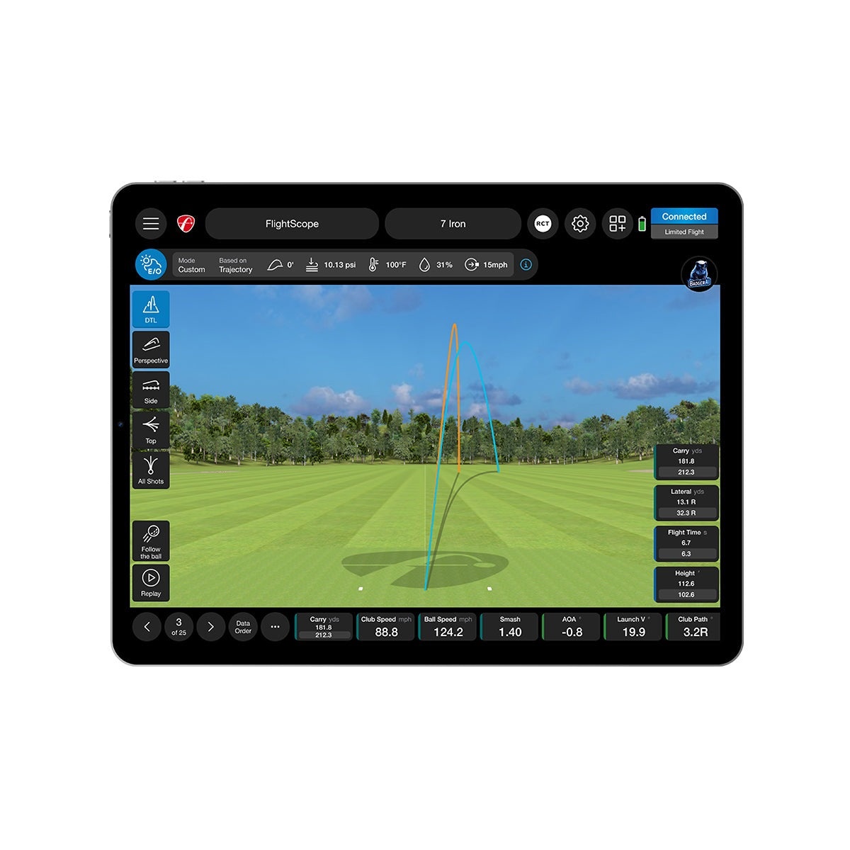 FlightScope X3C Golf Launch Monitor and Simulator - Ultimate Precision for Every Swing