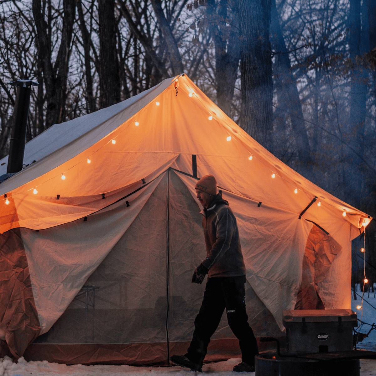 WhiteDuck Outdoors 16'x24' Alpha Wall Tent | 4-Season Canvas Tent