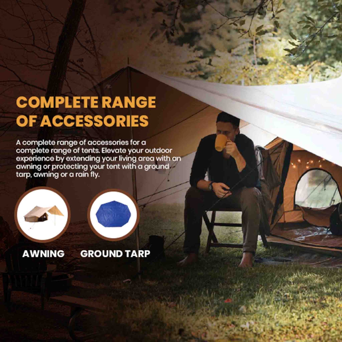 WhiteDuck Outdoors 16.5' Avalon Bell Tent | Premium 4-Season Glamping Tent