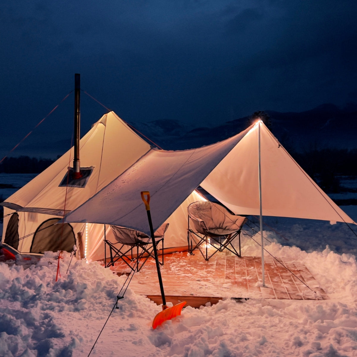 WhiteDuck Outdoors 13' Avalon Bell Tent | Luxury 4-Season Canvas Tent