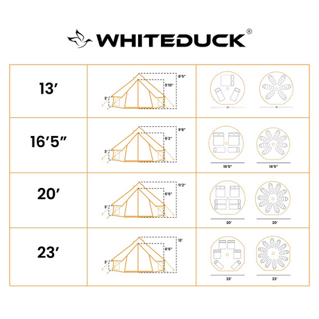 White Duck Outdoors Avalon Bell Tent – 20' (Premium 4-Season Bell Tent)