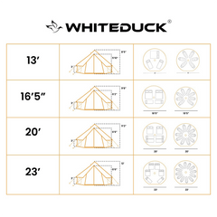 White Duck Outdoors Avalon Bell Tent – 20' (Premium 4-Season Bell Tent)