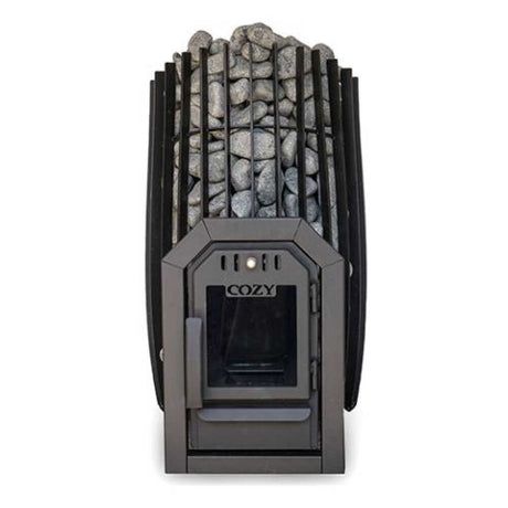 Cozy Heat SW Thru-Wall Wood Burning Sauna Stove with Sauna Stones [COZY SW-TW]