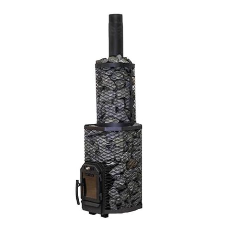 Cozy Heat Wood‑Burning Floor Mount Sauna Stove with Chimney Kit & Sauna Stones – Stainless Steel, 12KW / 18KW
