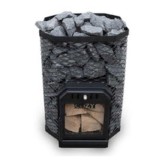 Cozy Heat Wood‑Burning Floor Mount Sauna Stove with Chimney Kit & Sauna Stones – Stainless Steel, 12KW / 18KW