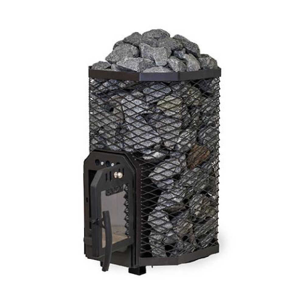 Cozy Heat Wood‑Burning Floor Mount Sauna Stove with Chimney Kit & Sauna Stones – Stainless Steel, 12KW / 18KW