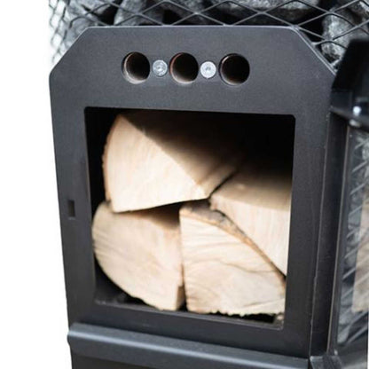 Cozy Heat Wood‑Burning Floor Mount Sauna Stove with Chimney Kit & Sauna Stones – Stainless Steel, 12KW / 18KW