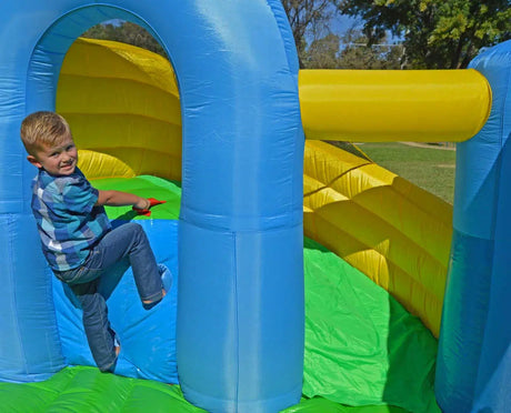 Island Hopper Curved Double Slide inflatable bounce house — photo 4